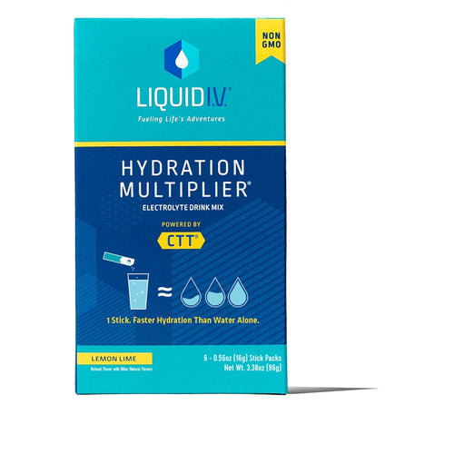 Liquid I.v. Hydration Multiplier, Electrolyte Drink Mix Powder, Lemon Lime - 6 Individua